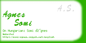 agnes somi business card